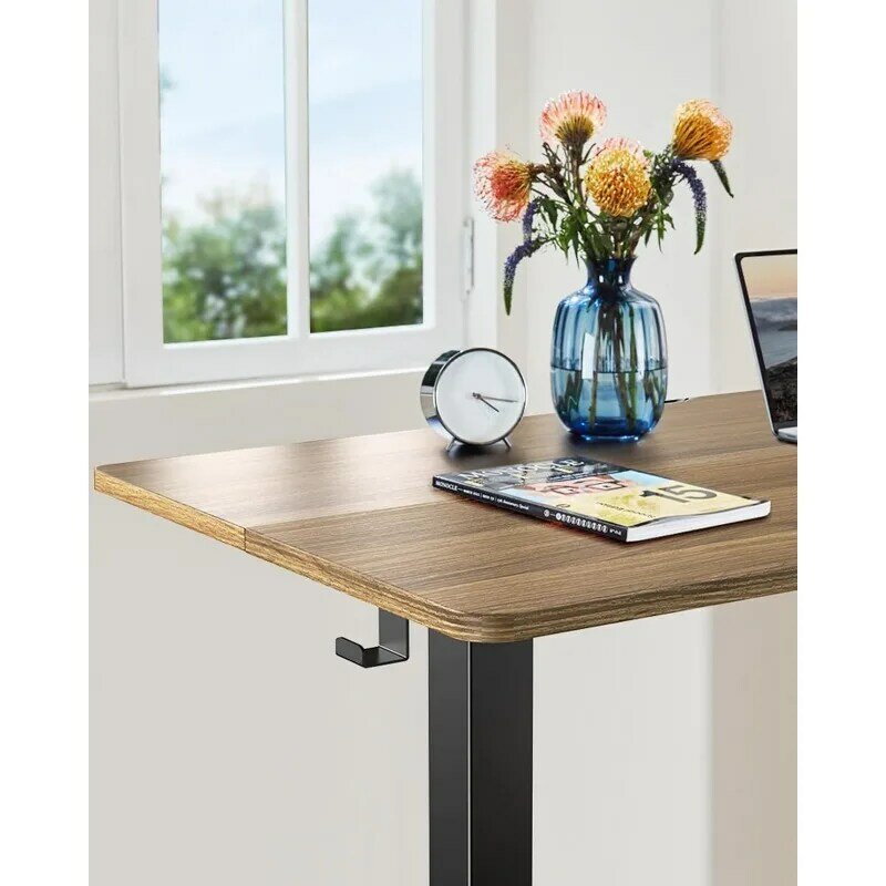 Ajustável Elétrica Standing Desk, Sit Stand up Desk, Computador de Memória, Casa e Escritório Desk, 55x28 in
