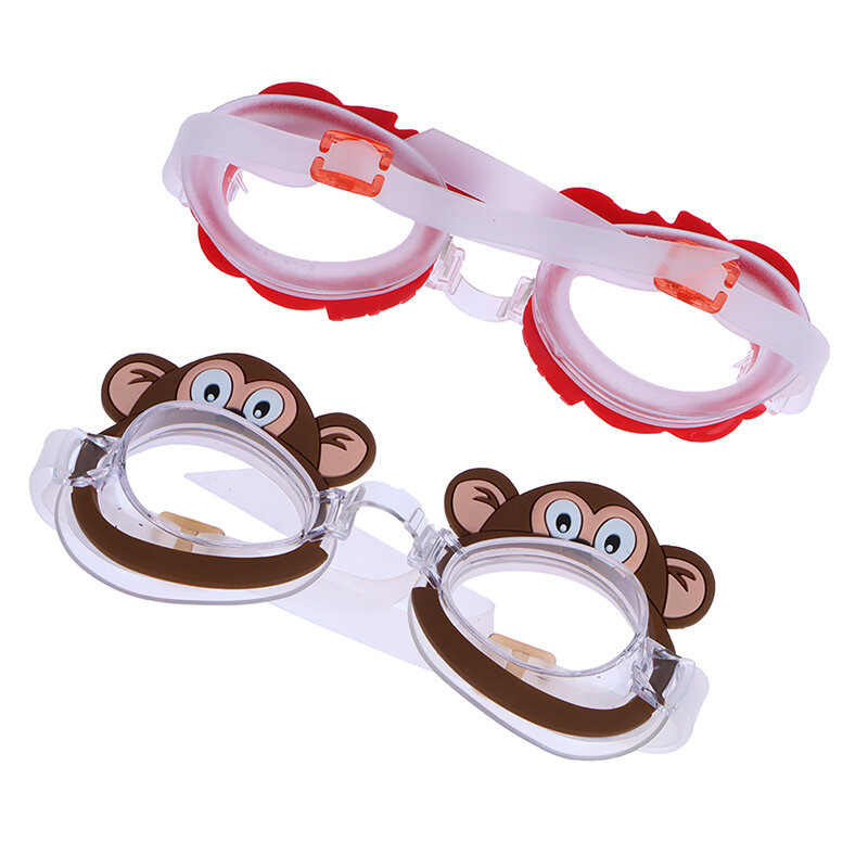 Lunettes de natation anti-buée en silicone pour enfants, lunettes de plongée et de surf, design de dessin animé mignon pour garçons et filles, lunettes de bain d'été, lunettes de natation pour les yeux, 1PC
