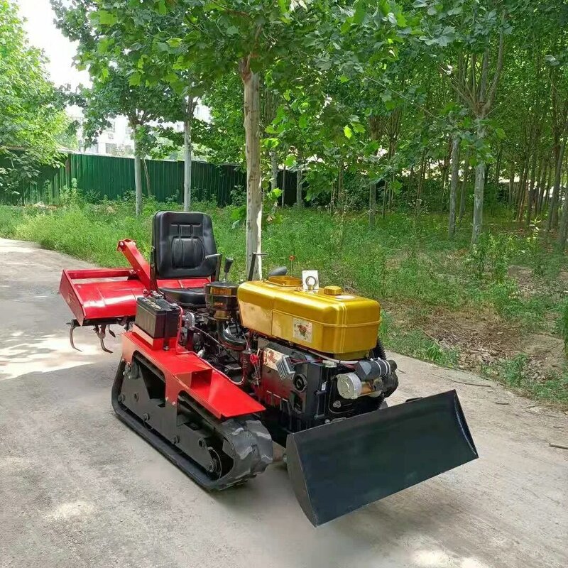 Bulldozer Rumple Wielofunkcyjny Kultywator Rolniczy Maszyny Maszyna Rolnicza Obrotowy Ogród Moc Mini Ciągnik Gąsienicowy