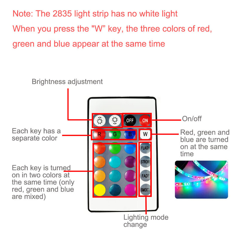 Tira de luces LED RGB con Control remoto, cinta Flexible de diodo para retroiluminación de TV y pantalla de escritorio, USB 2835, 10M/15M/20M
