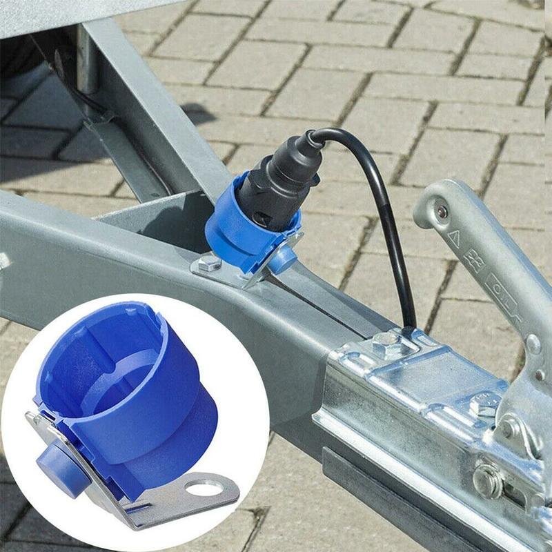 Ronde Parkeerhoes Oplegger Plug Houder Abs Accessoire Beugel Vaste Aanhangwagen Connector Voor 7 /13 Pin Aanhangwagen Pluggen
