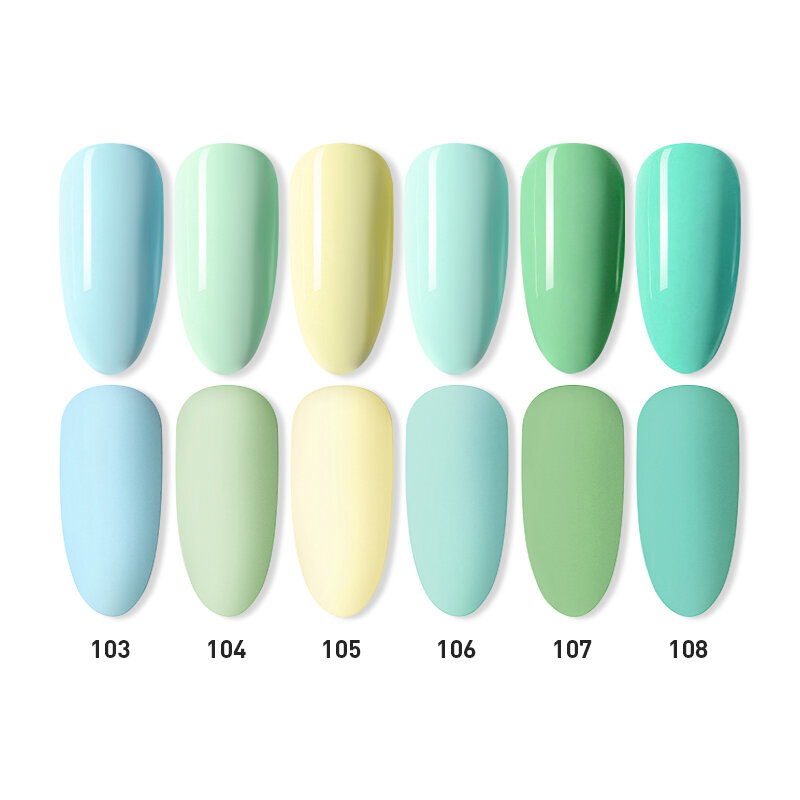 Beautilux-Esmalte de uñas de gel uv LED, color claro, flor, azul, verde, rosa, para manicura, 10ml, 1 unidad