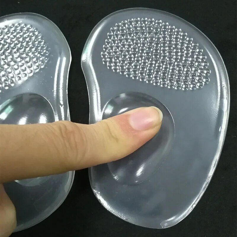 Silicone Pads for Women's Shoes Non-slip Inserts Self-adhesive Forefoot Heel Gel Insoles for Heels Shoe Anti-Slip Foot Pad