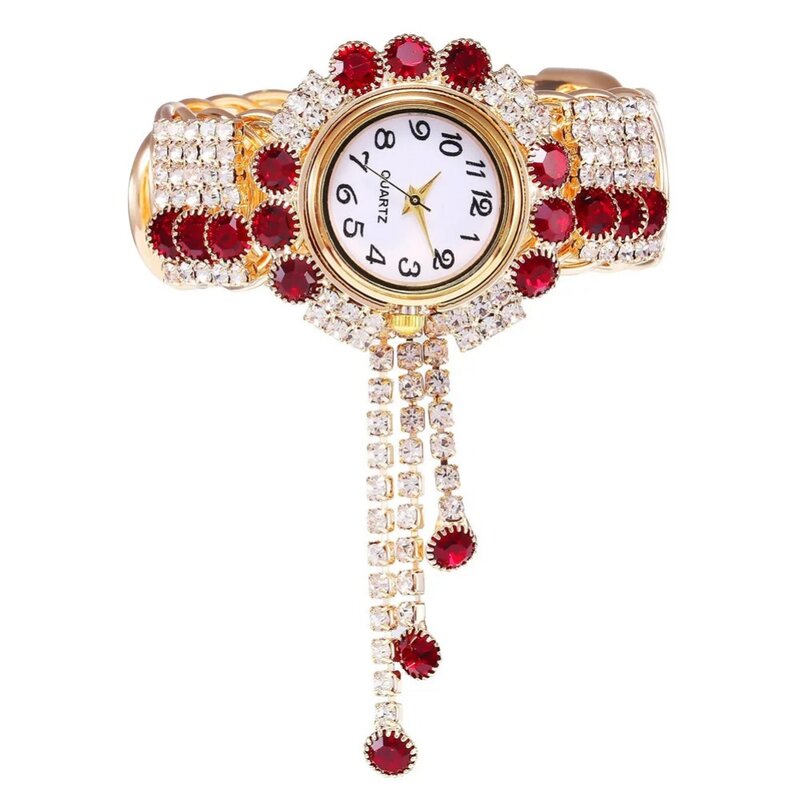 Reloj con diamantes brillantes para mujer, pulsera informal de lujo, relojes de cristal