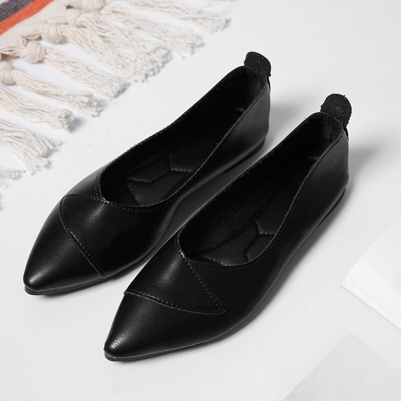 Simple and Fashionable Single Shoe Women's 2024 Spring and Autumn New Pointed Shallow Mouth Casual Women's Shoes