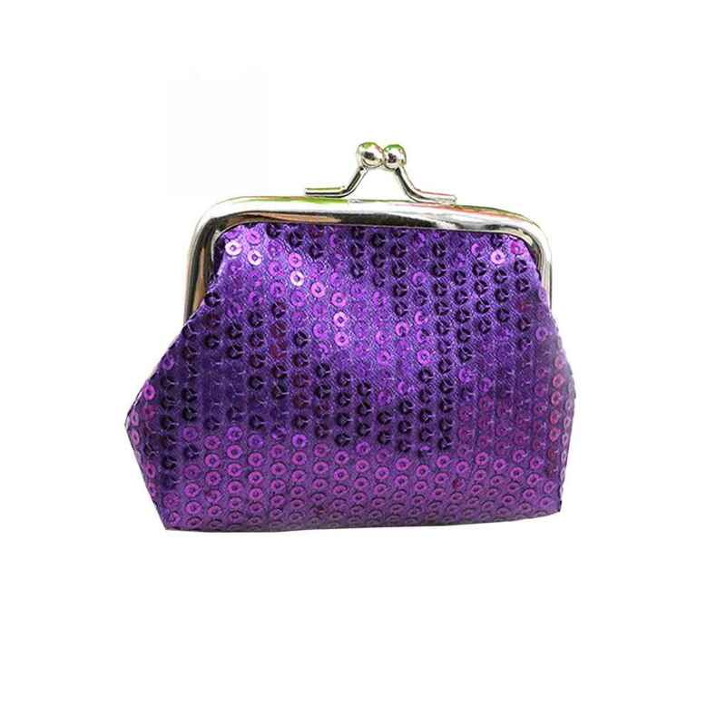 Womens Small Sequin Wallet Card Holder Coin Purse Clutch Handbag for Festival Gift
