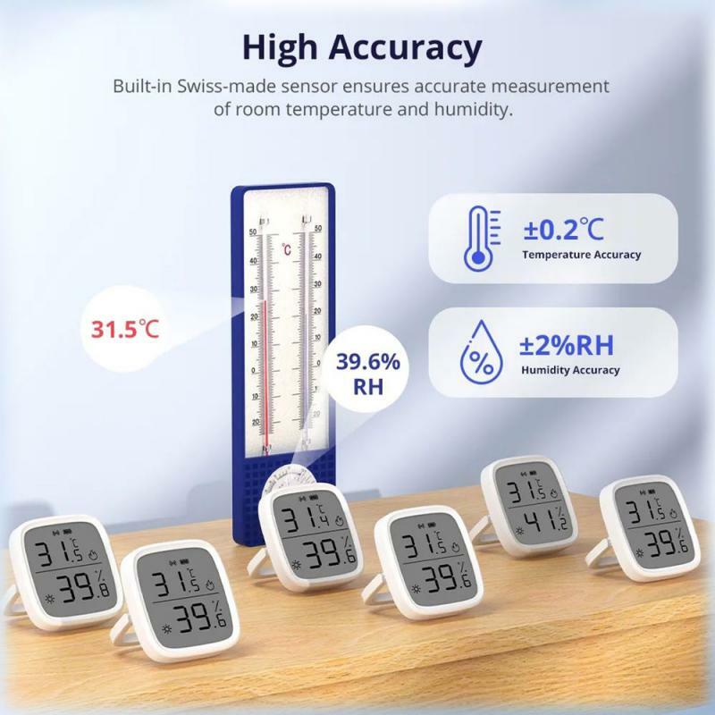 SONOFF SNZB-02D Zigbee Smart Temperature Humidity Sensor LCD Screen Remote Real-time Monitoring Ewelink Via Alexa Google Home
