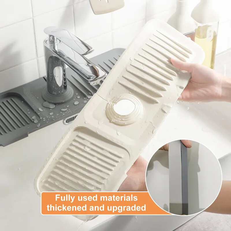 Tappetino per rubinetto in Silicone da cucina increspature per acqua rubinetto tappetino per raccoglitore d'acqua grande lavello Splash Pad protezione per controsoffitto bagno
