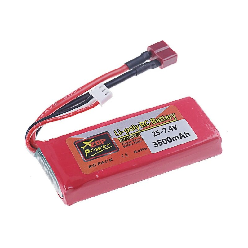 Upgrade 2s 7.4V 3500mAh Lipo battery For Wltoys 144001 Car Rechargable Battery for Wltoys 124017 104001 12428 RC Car Parts 10Pcs