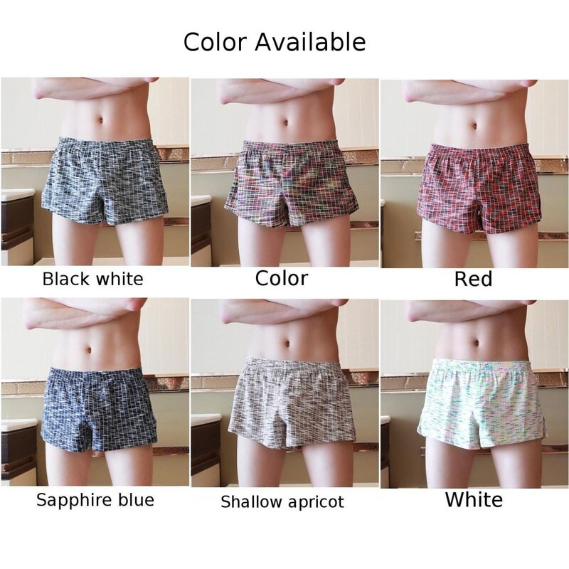 Sous-vêtements Boxer Shorts Homewear L-3XL adt viser Vêtements pour hommes Polyester Coton Rétro viser de couchage Sous-vêtements