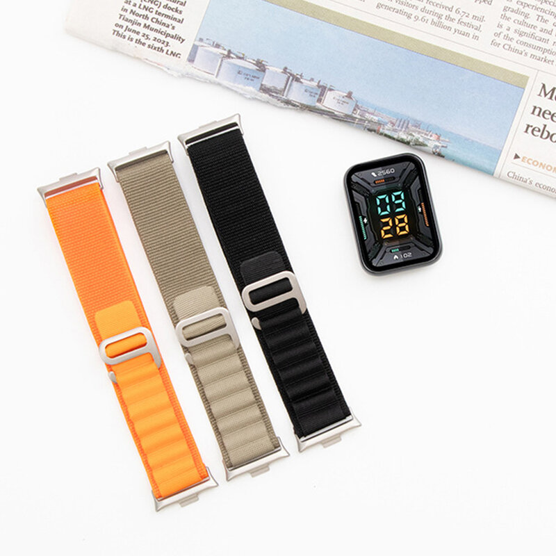 Nylonowy pasek pętelkowy do zegarka Xiaomi Redmi 4 regulowana elastyczna bransoletka pasek do zegarka iWatch Mi Band 8 Pro Band akcesoria
