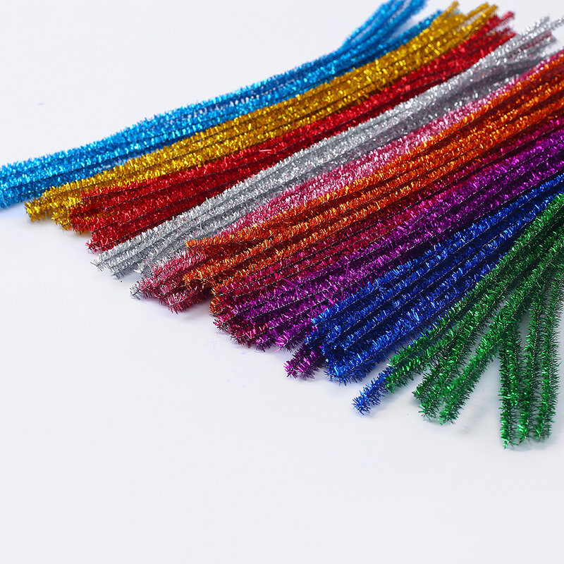 Dziesięciokolorowe mieszane 100 brokatowe szczyty, kolorowe włosy Root Twisting Rods, przedszkole materiały ręcznie robione Diy