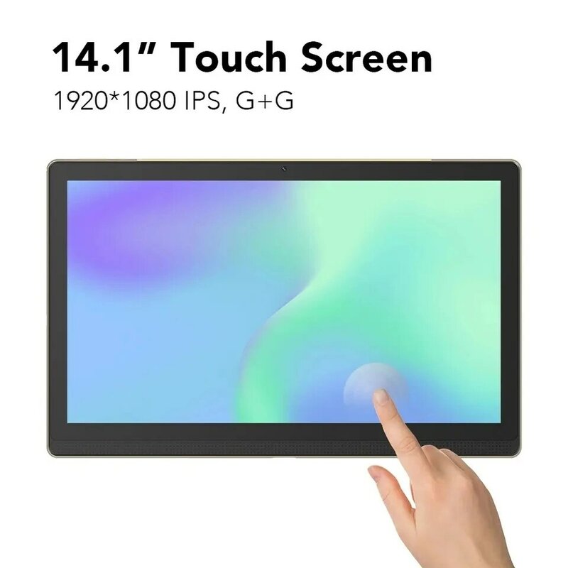 Tablet PC de tela grande com Bluetooth e WiFi, Android 12 Tab, Mediapad Laptop, Deca-Core, 12 + 256GB, 1920x1080 IPS, 14,1 pol, MTK6797, mais novo