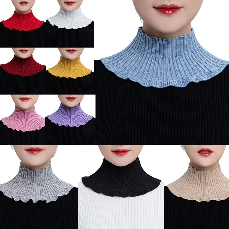 Half-Top-Mock-Pullover-Bluse-Halsbedeckung, mehrfarbig, Einheitsgröße, thermisch winddicht