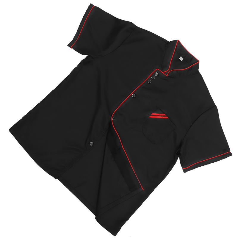 Waiter Work Jacket Basical Hat for Bakery Food Service Restaurant Size XXXL (Black)