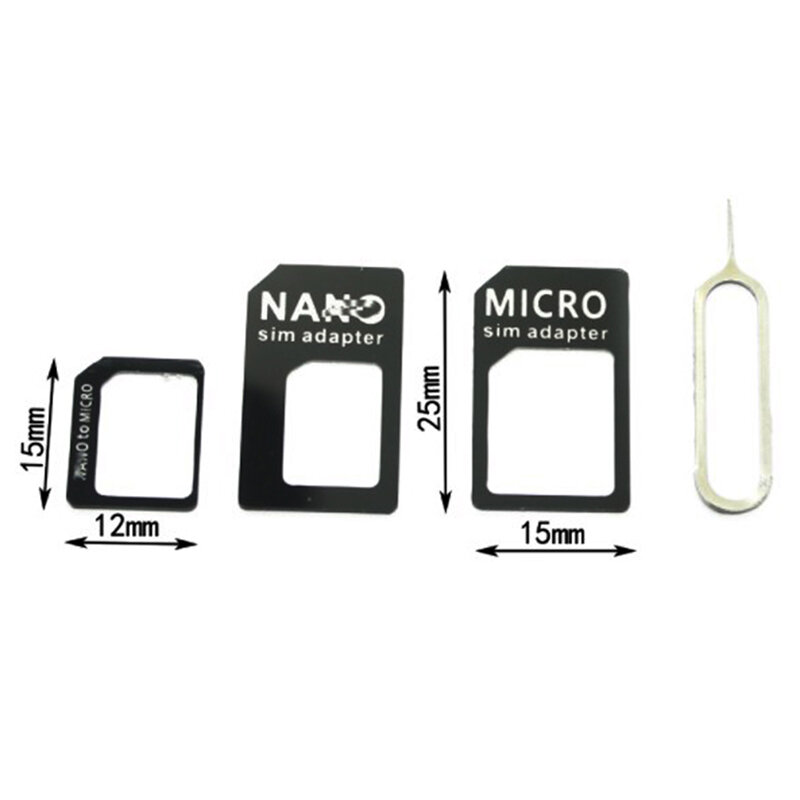 10Pc 4in1 Nano Sim Kaart Adapter Kit Micro Sim Standaard Sim Kaart Converter Met Naald Voor Huawei Voor Samsung Usb Draadloze Router