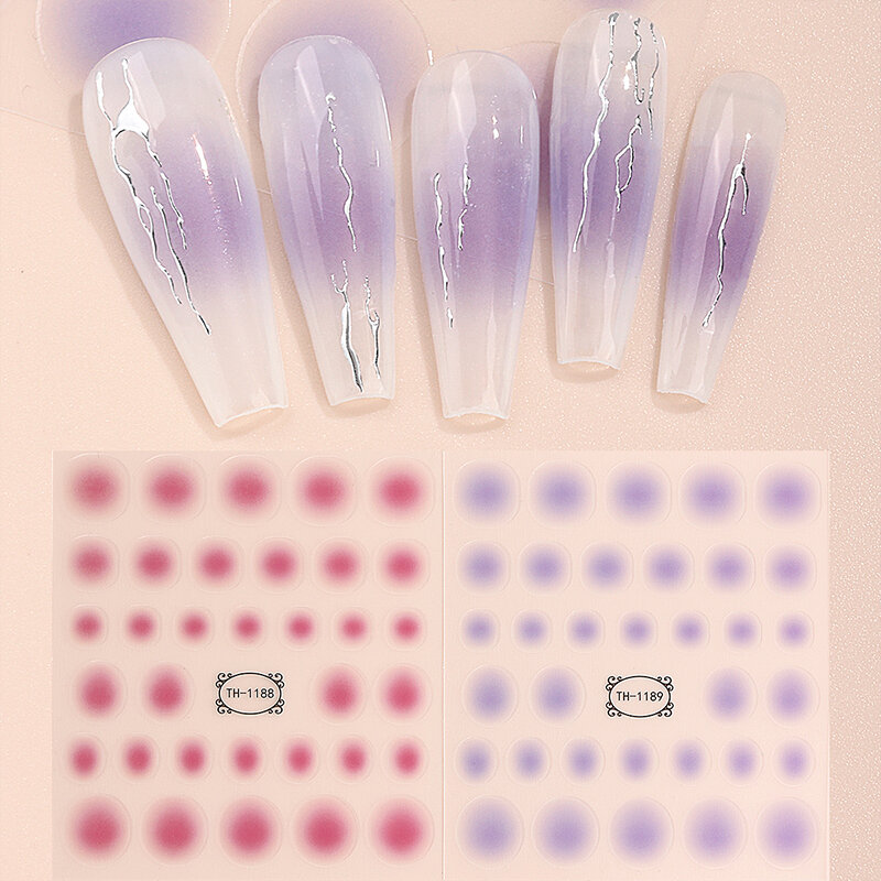 Manicure Accessories Beauty 2D Star Gradient Design Gel Nail Art Fashion False Nails Jelly Nail Polish Stickers
