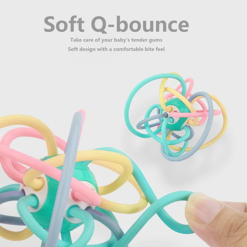 Zabawki sensoryczne dla dzieci od 0 do 12 miesięcy dotykowe piłka dla niemowląt miękkie Q-elastyczne zabawki do masażu piłka edukacyjne zabawki dla dzieci