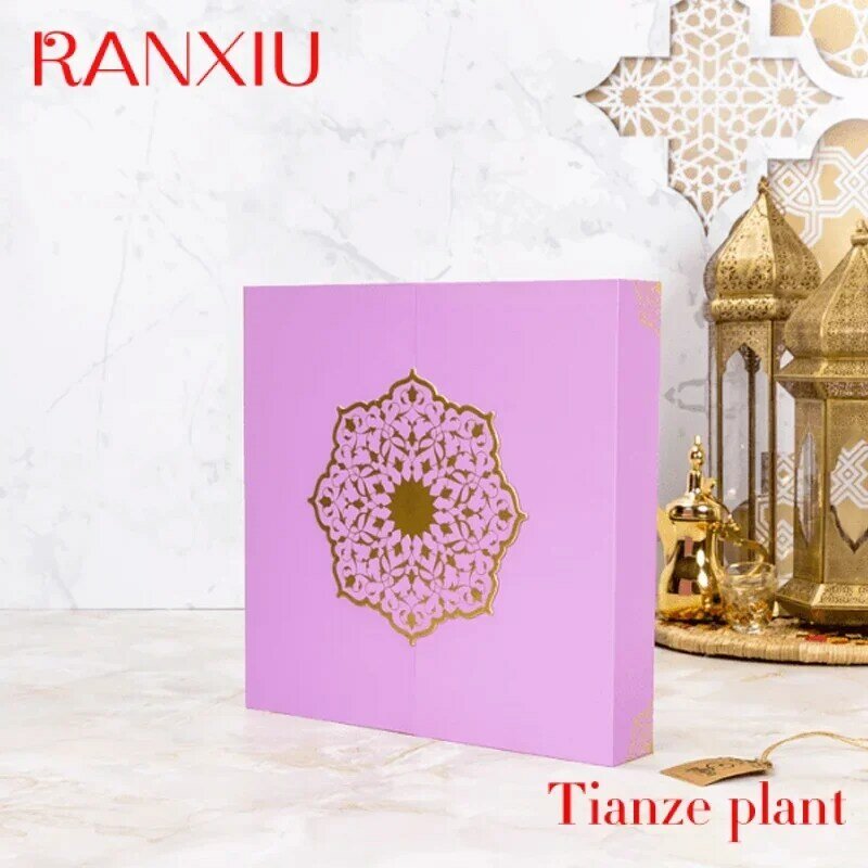 Caja de embalaje personalizada para niños, calendario de adviento de Ramadán, cuenta atrás, chocolate vacío, 30 días