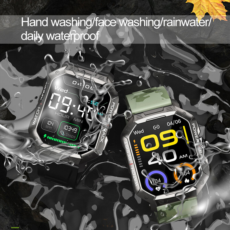 CanMixs สมาร์ทวอท์ชสำหรับชาย Bluetooth 410Mah นาฬิกาข้อมือเล่นกีฬากันน้ำ Smartwatch สำหรับ Android IOS โทรศัพท์ดิจิตอลนาฬิกา