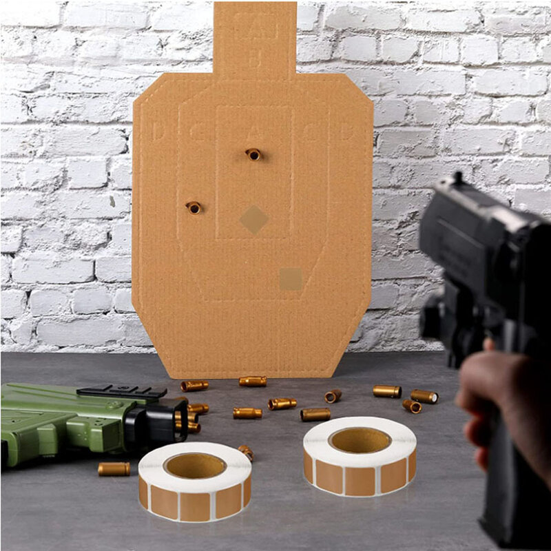 Tactical Target Stickers Self Adhesive Pasters Kraft Paper Target Labels for Pistol Shooting Range Practice