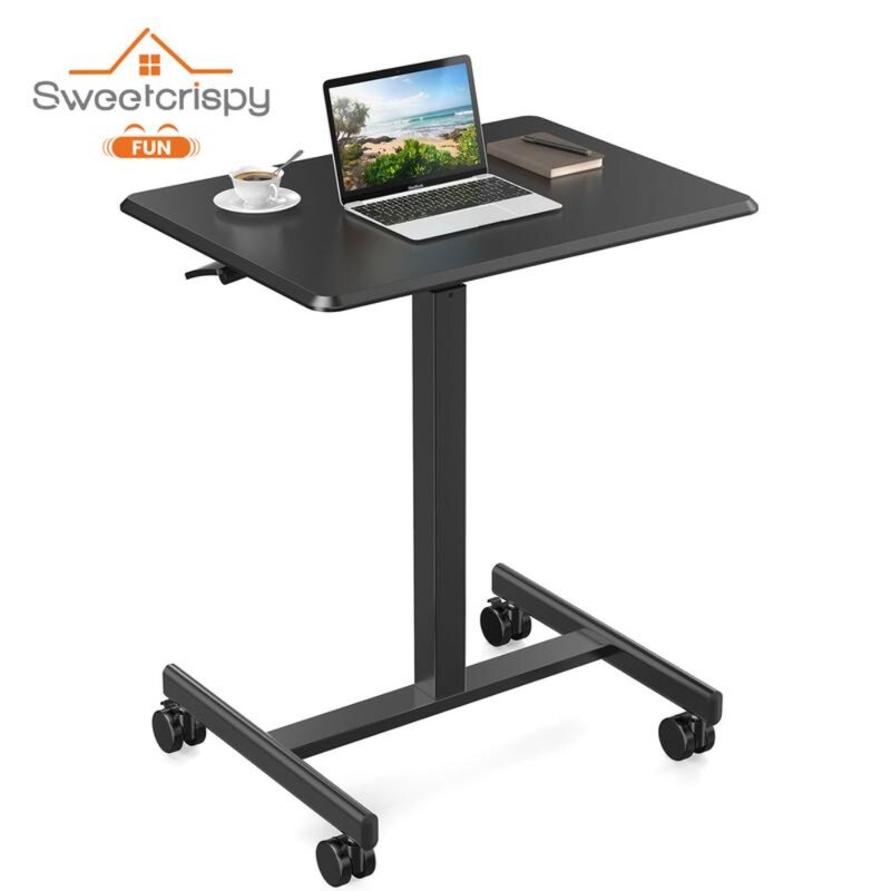 Office Desk, Teacher's Podium with Wheels, Adjustable Workbench, Home, Office, Computer Desk