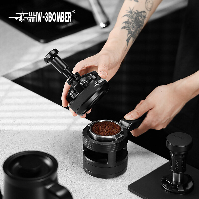 MHW-3BOMBER Espresso Distribuidor, WDT Distribution Tool, Profundidade Ajustável, Acessórios Café, 58mm, 14 Agulhas