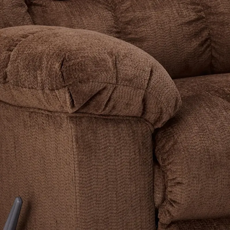 Фирменный дизайн Эшли лудден ультра плюшевое кресло-качалка с откидной спинкой темно-коричневого цвета