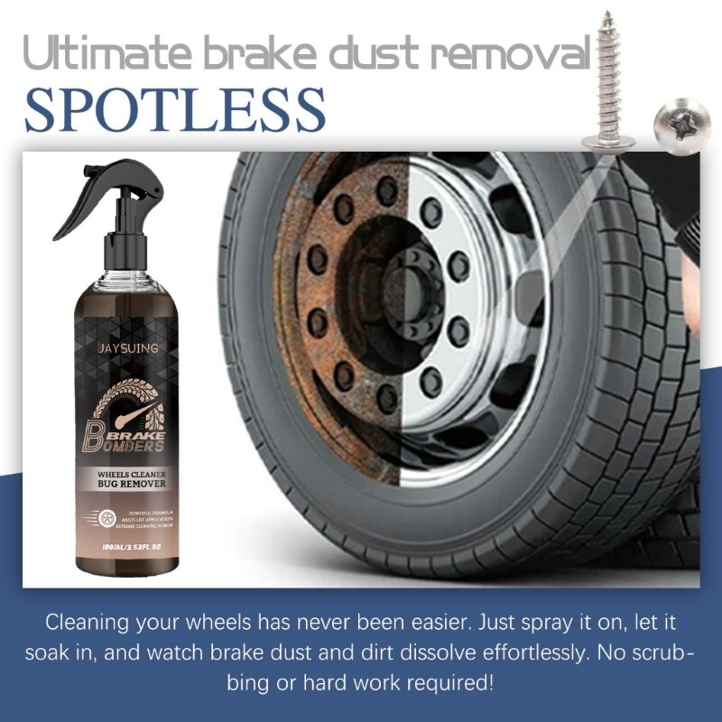 limpeza rodas, limpador rodas não ácido, removedor poeira, poderoso limpador rodas d7wd