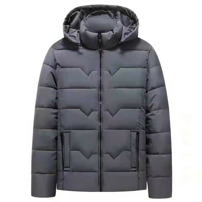 Jaket bantalan katun bertudung pria, mantel kualitas tinggi tebal hangat nyaman longgar kasual musim gugur dan dingin 2023