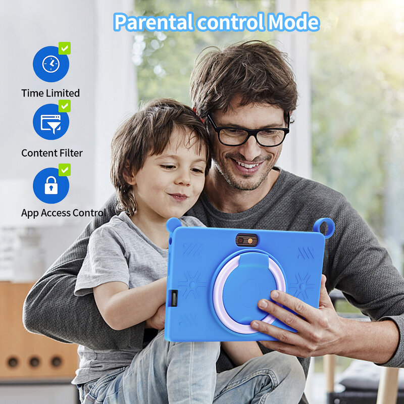 HD Google Play Tablet para Crianças, 7 ", 1280x800, Android 11.0, WiFi, Câmera 3MP, Presente Infantil, 2GB, 32GB