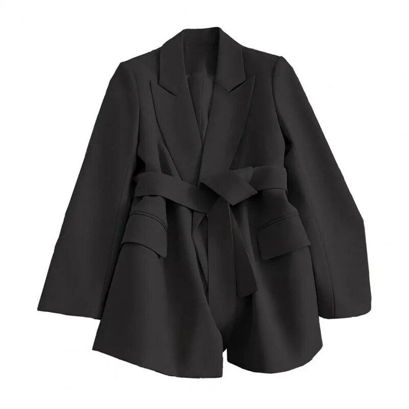 Blazer da donna cappotti moda versione coreana cappotto alto allentato vestiti giacca sciolto OL pendolare cappotto da ufficio tasche finte cappotto del vestito