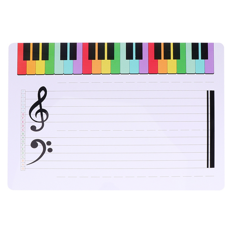 Erasable Music Staff  Piano Practice Board Musical Note Whiteboard Music Staff Erasable Plastic Board  Staff board for Teaching