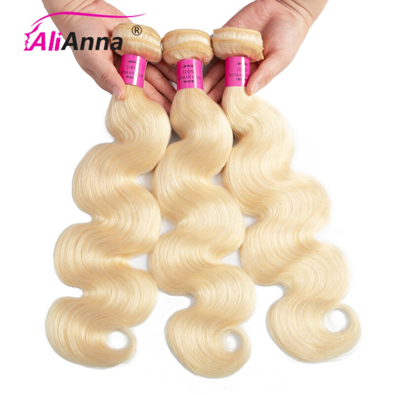 Bundles brésiliens d'extensions de cheveux humains Body Wave, 613 blond, 28 po, 30 po, 32 po, 1 pièce, 3/4 pièces