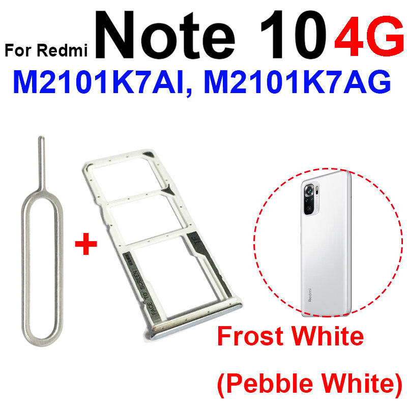 Tempat Kartu Sim untuk Xiaomi Redmi Note 10 Note 10S Note 10 Pro 4G Adaptor Kartu SIM 5G Suku Cadang Tempat Kartu Sim Ganda