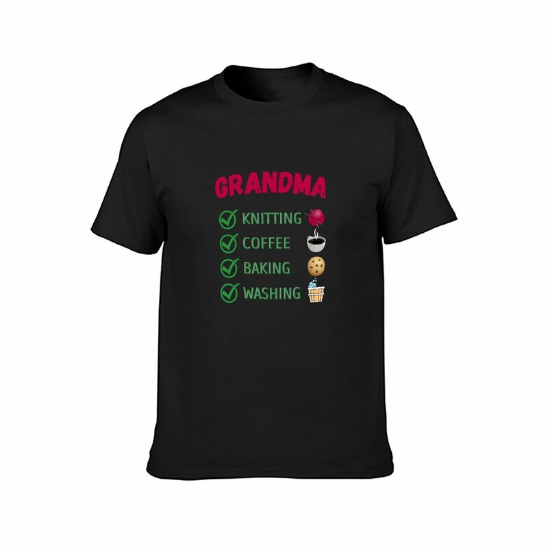 Just a Normal Grandma Checklist T-Shirt letnie topy zwykłe ubrania męskie