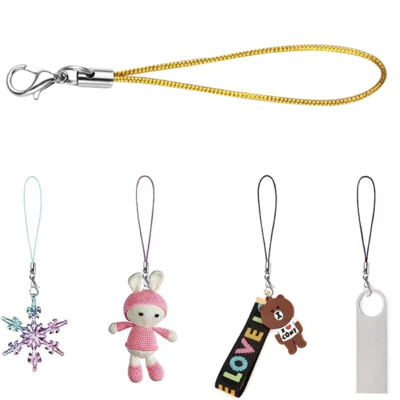 Stylish Wrist Lanyard Carabiner DIY Phone Lanyard Perfect Phone Accessories Phone Chain for USB Drives Jewelry Crafts