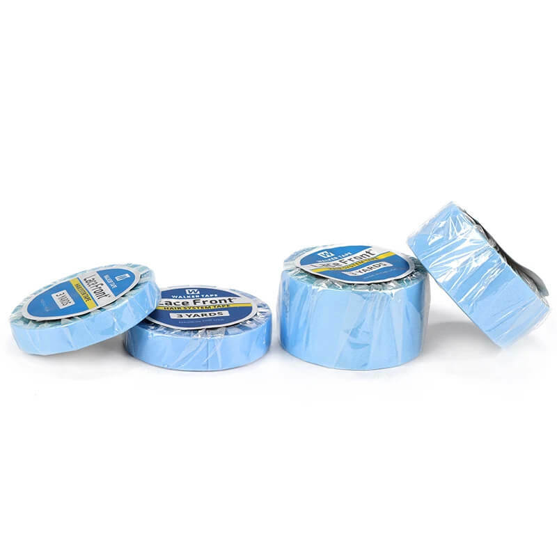 Super Hair cinta adhesiva azul de doble cara para extensión de cabello, peluca de encaje, tupé, cinta de peluca adhesiva fuerte, 3 yardas, 12 yardas, 36 yardas