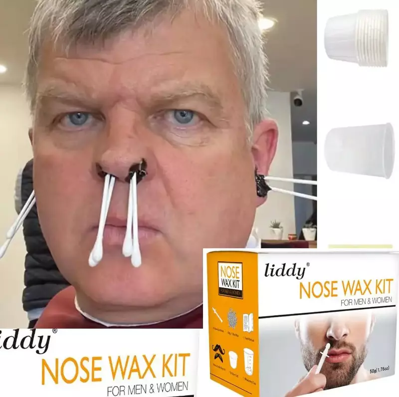 Ontharing Neus Wax Kit Neus Haar Wax Verwijderen Cosmetische Tool Neus Trimmer Mannen Neus Haar Remover Waxen Nasale Wax 50G