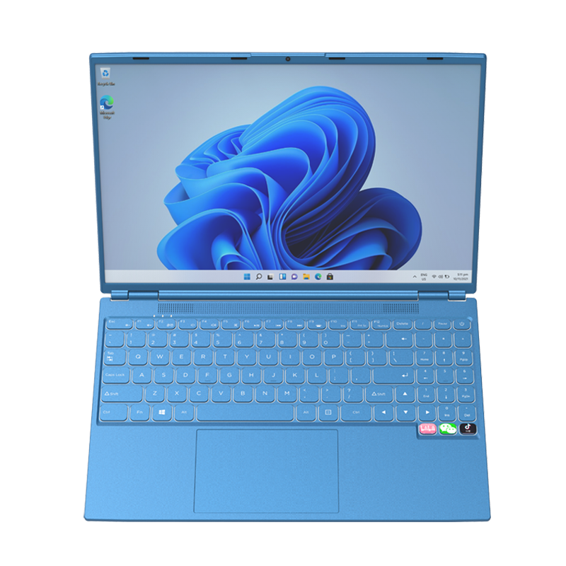 Kolorowa podświetlana klawiatura 16 Cal Intel Laptop N5095A 12GB RAM biznes Netbook Windows 10 11 Pro ulepszona wersja PC Notebook