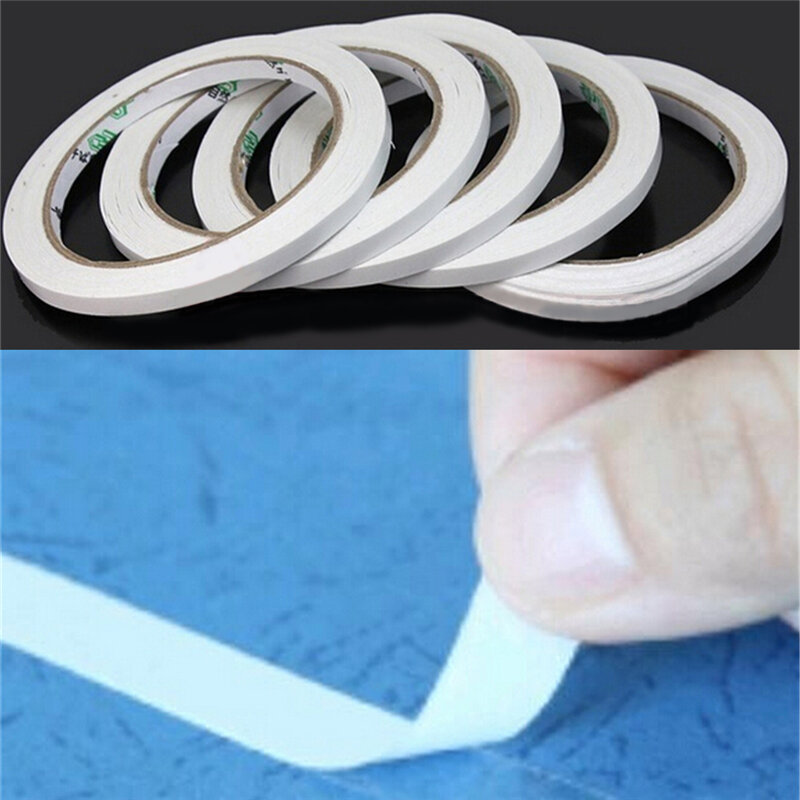 2/10 rollos de cinta adhesiva fuerte de doble cara blanca para suministros de oficina