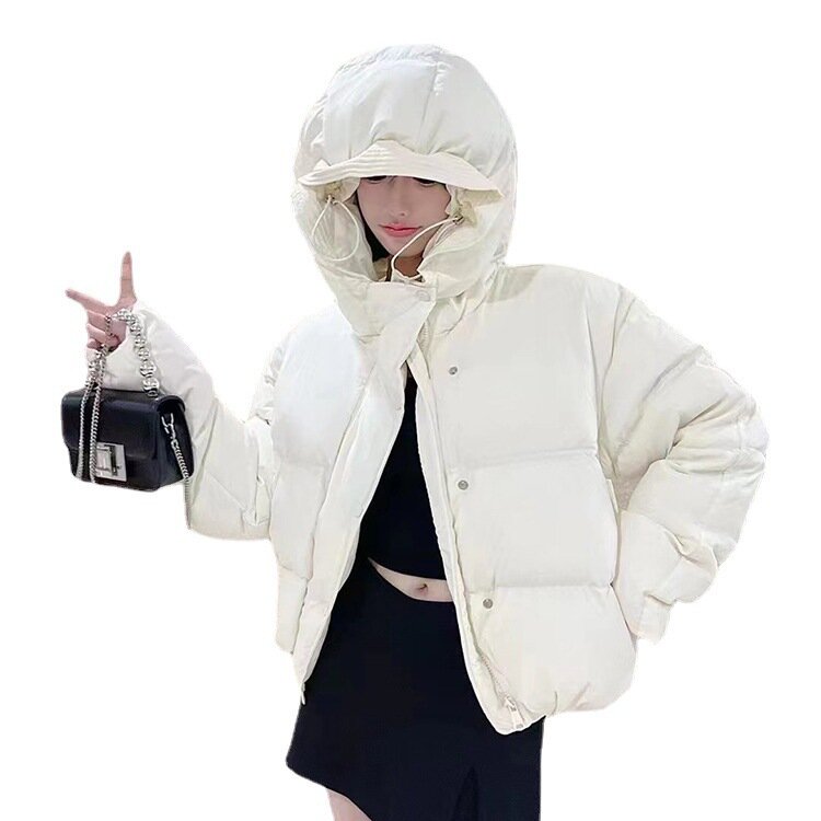 Chre 2022冬の女性の新しいファッション白いダックダウンコート