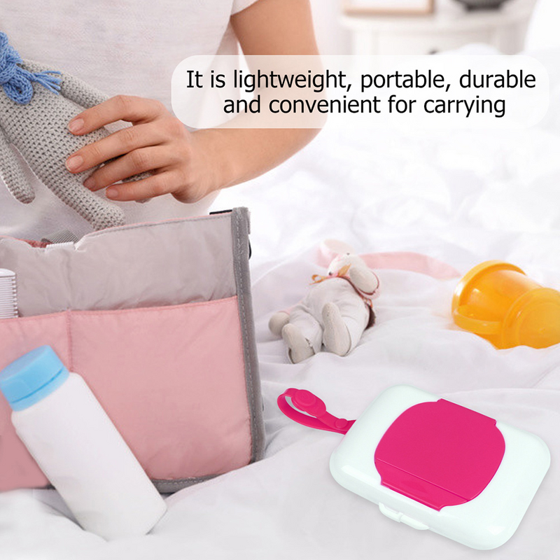 Baby Face Wipes Dispenser Case Dispenser 2Pcak Portable Wet Wipe Container Baby Wipe Case Refillable Infant Travel Tissue