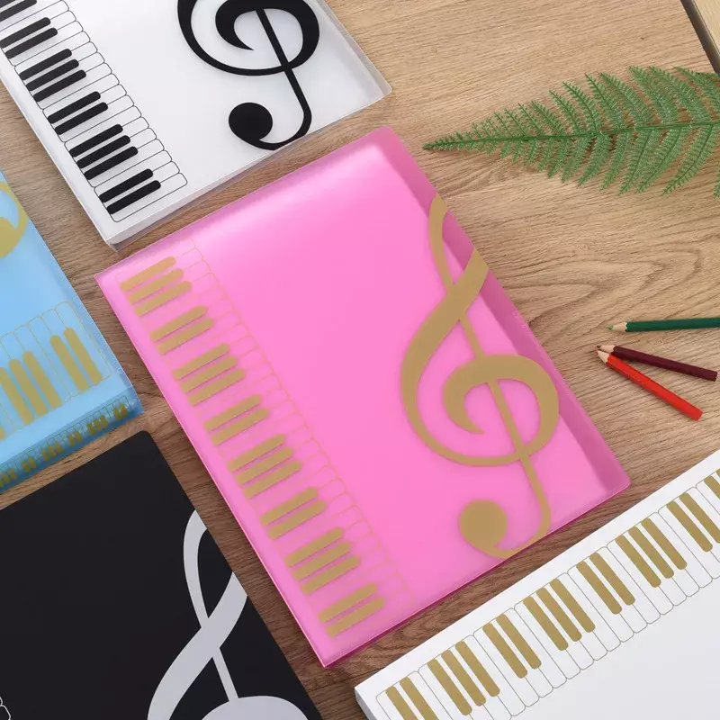 40 Pages A4 Multi-layer Music Score Folder Practice Piano Paper Sheets Document Storage Organizer