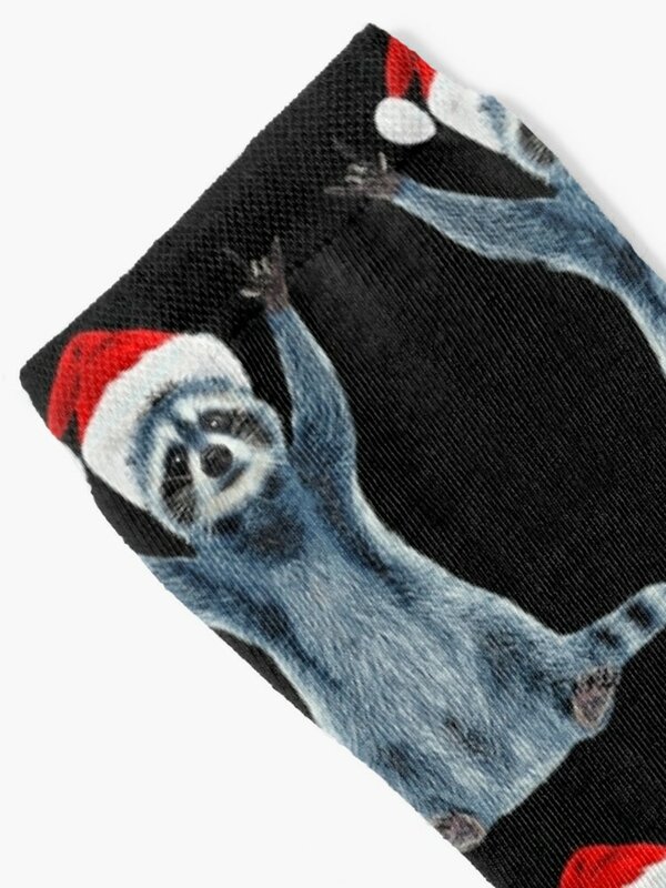 FunnyRaccoonwith Santa hat | Gifts FunnyRaccoonwith Santa hat| ChristmasCute Raccoon Socks Crossfit snow Socks For Women Men's