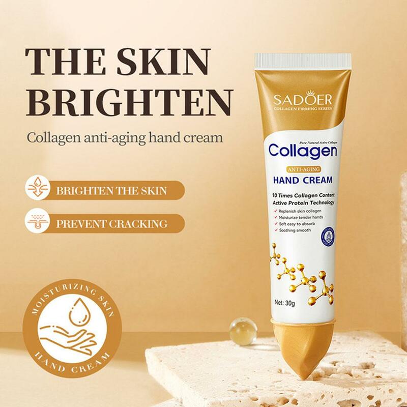 Crème pour les mains anti-rides au collagène, gel hydratant, blanchissant, nourrissant, anti-âge, anti-callosités, repai V3G6, 30g