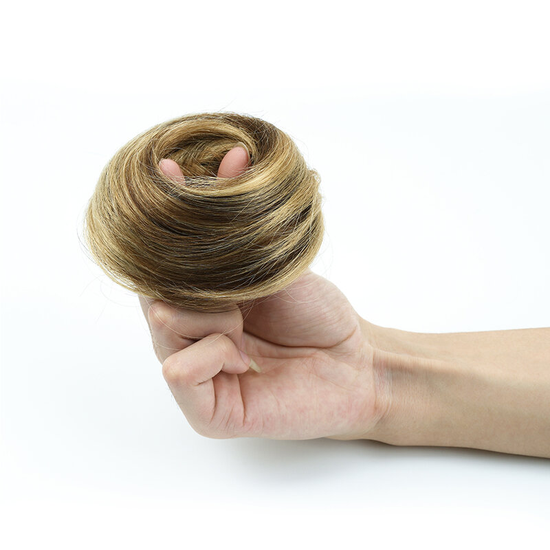 Human Hair Bun Extensions 100% Donut Chignon Ponytail Hair Extensions Remy Hairpiece Real Natural Human Hair Hair Bun For Women