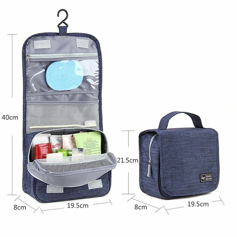 Impermeável Cosmetic Organizer Bag com gancho pendurado, Multifuncional Maquiagem Bag, Grande Capacidade, Viagem Toiletry Bag