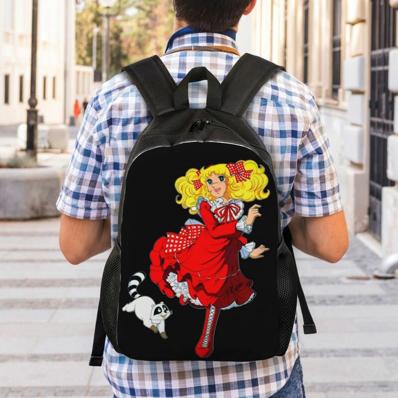 3D Print Anime Candy Candy Backpacks for Boys Girls Japan Cartoon Manga School College Travel Bags  Bookbag Fits 15 Inch Laptop