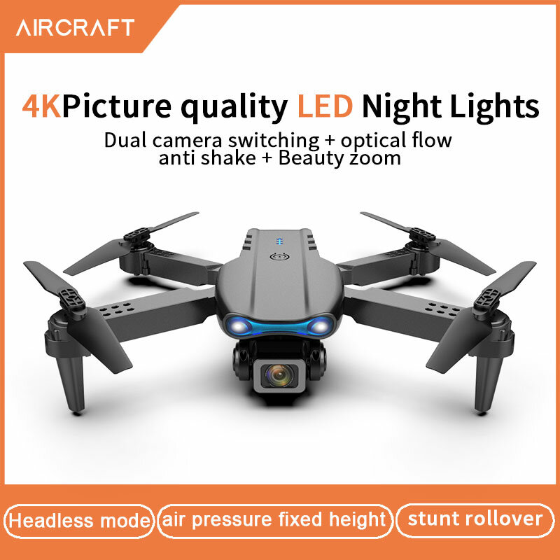 E99Drone 4K Professional RC Plane, FPV Drone, Quadcopter com câmera, Helicóptero RC, Brinquedos para crianças novas, Controle remoto
